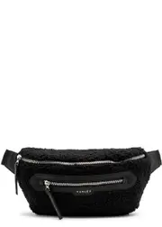 Varley Kansa Faux Shearling Belt Bag, Belt Bags, Black, One Size ONE SIZE