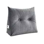 Velvet Triangular Wedge Pillow, Removable Cover Headboard Pillow for Daybed, ...