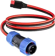 ELFCULB Aviation Plug to Anderosn Cable, 12AWG 2FT Anderson Connector to Aviation Connector 12V/30A Compatible with Portable Power Station AC200MAX/AC200P