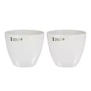 Porcelain Crucible Cup 200ml for Foundry Melting Casting Refining 2pcs
