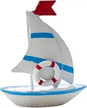 RORPOIR Mediterranean Style Sailboat Model Decor Realistic Desktop Ornament for Home