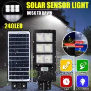 999000LM Solar LED Street Light IP67 Dust-to-Dawn 90W Area Road Lamp+Remote+Pole