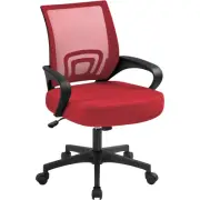 Yaheetech Office Chair Desk Chair Mid Back Mesh Task Chair Computer Chair Erg...