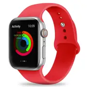 Silicone Apple Watch Band Sport Loop For Apple Watch 42mm Coral Red