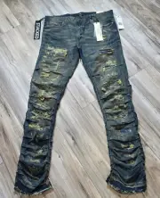 Jordan Craig Martin Stacked Ripple Effect Jeans (Dark Vintage)