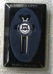 2010 US OPEN PEBBLE BEACH USGA DIVOT TOOL BALL MARKER & SCORE CARD NEW SEALED