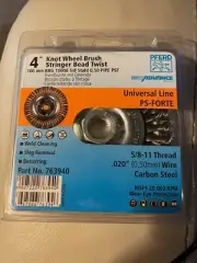 Pferd Advance 4" knot wheel brush stringer bead twist 5/8 thread hub 763940