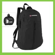 Caribee Fold-Away 20L Daypack Folding Portable Foldaway Up Backpack Bag Blk Lrg