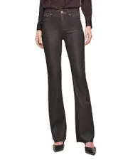 DL1961 Bridget Boot High Rise Instasculpt Coated Jeans in Chocolate