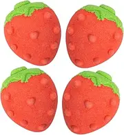 Fragrance Bath Salt Set 4pcs Bathing for Boys and Girls Strawberry Scent Portable Bubble Bath