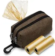 Premium Dog Poop Bag Holder for Leash - Convenient Dog Poop Bag Dispenser with Durable Design - Stylish Accessory for Easy Cleanup - Ideal for Dogs, Puppies, and Outdoor Walks - Coffee
