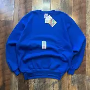 Deadstock NWT Vintage 90s Jerzees Blueberry Blank Crewneck Sweatshirt