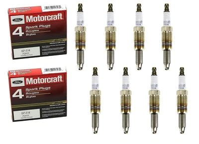 Set of 8: Genuine Ford Motorcraft Platinum Spark Plugs SP-547X PZK1F SP514 PZH1F (for: Ford)