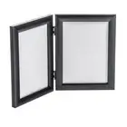 Double Photo Frame Picture Frames Folding Standing Hinged Black 13x18cm Portrait