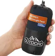 Outdoro Sleeping Bag – Only 230 g Made of Innovative Microfibre – Ultra Light Travel Sleeping Bag – Small, Thin and Compact – Inlet, Travel Sheet