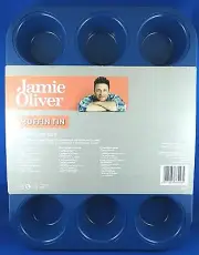 New JAMIE OLIVER 35cm Non-Stick 12 Hole BLUE Muffin Tin or Cup Cake Baking Tray