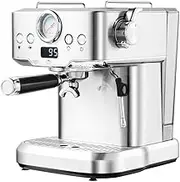 Maxkon Espresso Machine, 20 Bar Professional Espresso Maker, Milk Frother Steam Wand for Latte, Compact Stainless Steel Machine with 2L Removable Water Tank