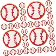 OATIPHO 4sets DIY Baseball Fan Hat Reversible Patches Decorative Iron Coat Patches 15pcs*4