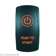 ORANGE DUAL LED BACKLIT ROCKER SWITCH LASER ETCHED MOMENTARY PUSH TO START TRUCK