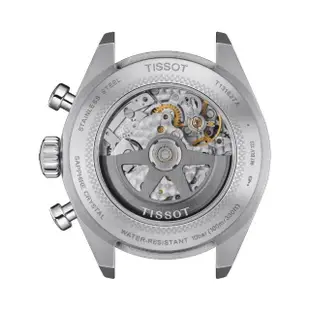 【TISSOT 天梭 官方授權】PRS 516 時尚賽車計時機械腕錶 母親節 禮物(T1316271105200)