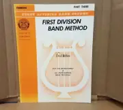 Trombone - First Division Band Book Method Book Part 3 Weber New Old Stock