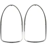 x2 - 111-945-117A CHROME LFT & RIGHT TAIL LIGHT TRIM/BEZEL W/ Seal Bug 1968-1970