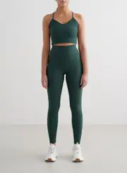 [aim'n] Deep Emerald Ribbed Performance Tights