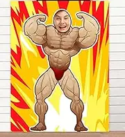 Fitness Photo Banner Backdrop Background Bodybuilder Pretend Play Party Game Gym Exercise Sports Muscle Theme Decor for Wrestling Party Birthday Party Photo Booth Props Favors Supplies Decorations