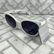 NWT West Loop Womens Sunglasses 52330 WHT VL FWG White W/Jewels 100% UVA-UVB
