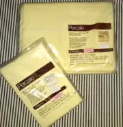 NEW NOS VTG JC PENNY KING FLAT SHEET & 2 KING PILLOWS 180 YELLOW NO-IRON PERCALE
