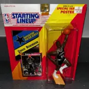 1992 Kenner Starting Lineup David Robinson with Trading Card Poster HOF NEW NIB