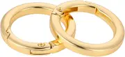 ASTER Metal Spring Snap Clip O Key Rings for Purse Strap, Gold, 25mm-2pcs, Metal