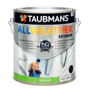 taubmans 4l white semi gloss all weather exterior paint