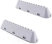 DEKAROX Drum Ribs Set of 2 225 x 53 x 40 mm for Indesit C00533119 C00268109 Whirlpool Bauknecht 482000023096 Drier with 12 Holes White for Washing Machine and Washer Dryer