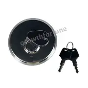 Set Universal Motorcycle Gas Lid Fuel Tank Cap Cover w/ Key Lock For Atv Quad