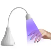 LED UV Nail Lamp, Mini UV Light for Gel Nails Flash Curing, 18W Rechargeable ...