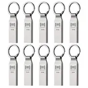 Waterproof 16GB USB2.0 Flash Drive, FAT32 Metal Memory Stick with Keychain, f...