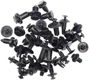 QCLCVBBFGW 50 Pcs Mix Car Fixed Screw Square Round Head Nut Screw Fixed Grommet Clip Plastic Snap in Fastener(A2 Mix 50PCS)