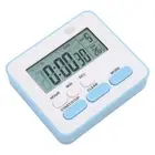 Digital Kitchen Timer Temperature Display Back Digital Clock Blue.