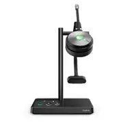 Yealink WH62 Mono UC DECT Wireless Headset, Busylight On Headset, 2 Micro-USB Connection, Leather Ear Cushions (IPY-WH62-MONO-TEAMS alternative) WH62-M-UC