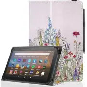 Universal 10 10.1 Inch Android Tablet Case,Slim Folding Stand Cover Flower 08