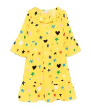 Printed Dress 12,14Y,14,10Y Yellow