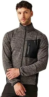 [REGATTA] Mens Baslinn Marl Full Zip Fleece Jacket (UK Size: S) (Black/Treetop Marl)