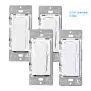 4 Pack 3-Way 0-10V Dimmer Switch 120/277V, Low Voltage Dimmer Light Switch