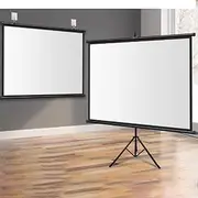 Retractable Projector Screen, HD Projection Screen White Folding Wrinkle Free Projector Screen for Indoor Cinema Outdoor Party Wedding Venue(159x90cm/63x35in)