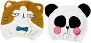 Mikinona 2pcs Absorbent Hair Dry Wraps Hair Drying Towels Coral Fleece Hats for Shower