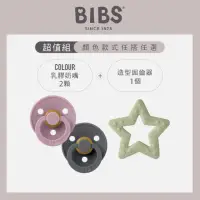 在飛比找momo購物網優惠-【BIBS】Colour乳膠奶嘴2顆+造型固齒器