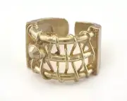 Adjustable Ring Raw brass (18mm 8US inner size - Adjustable ) OZ2747