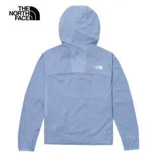 【The North Face】TNF 風衣外套 防潑水防曬連帽 W SUN SMOOTH WIND JKT - AP 女 藍(NF0A87UYQEO)