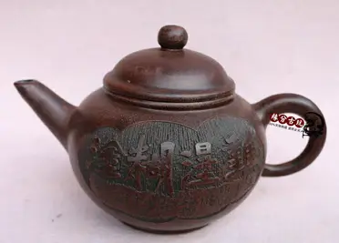 正品宜兴紫砂壶全手工仿名家顾景舟壶泥绘松鼠葡萄小容量